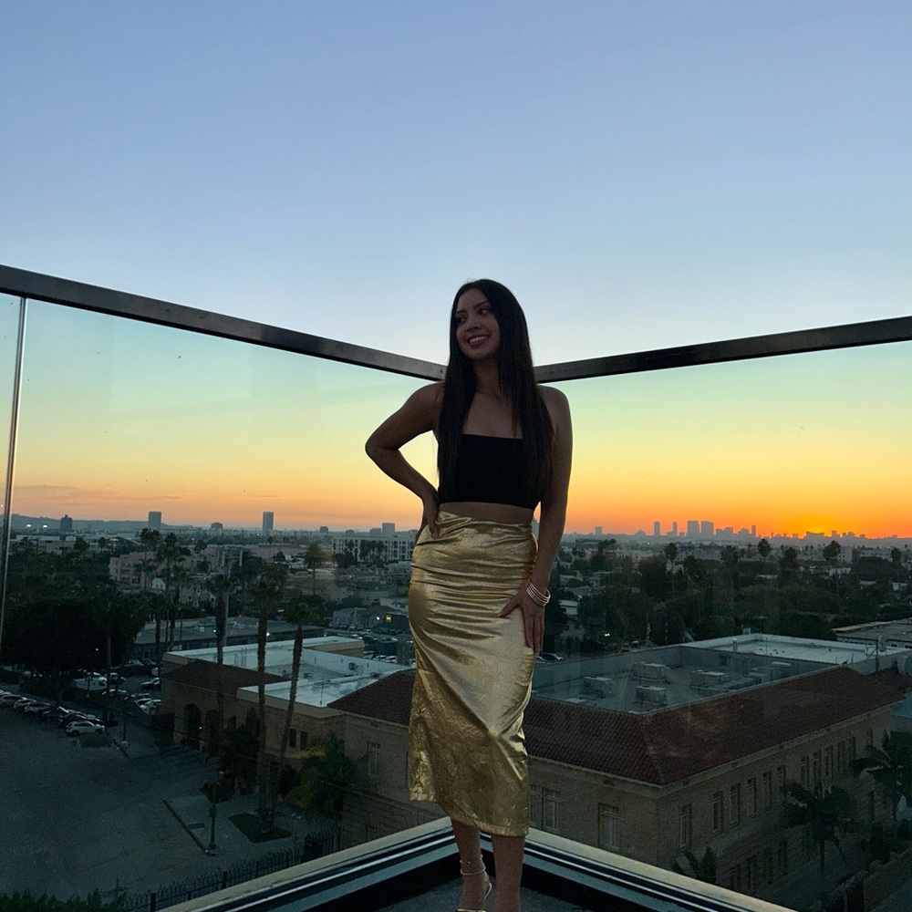 Elegant Gold Women's Skirt